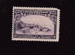 CANADA # 101 VF-MNH 10cts QUEBEC ISSUE CAT VALUE $900 AT 15% TINY CORNER MISSING