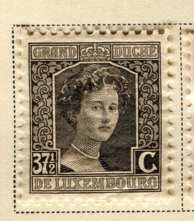 LUXEMBOURG; 1914 early Charlotte issue fine Mint hinged 37.5c. value