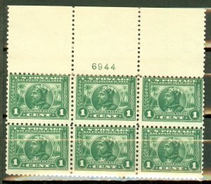 US 397 MNH plate block of 6 CV $450