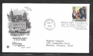 Just Fun Cover #3182I FDC Postal Commemorative Society FEB/3/1998 (my4150)