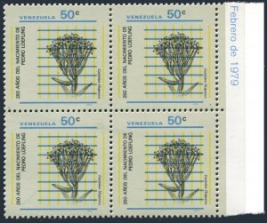 Venezuela 1225 block/4,MNH.Mi 2146. Pedro Loefling,Swedish botanist,1980.