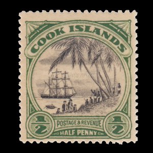 BRITISH COOK ISLANDS. SCOTT # 91. YEAR 1933 - 36. UNUSED