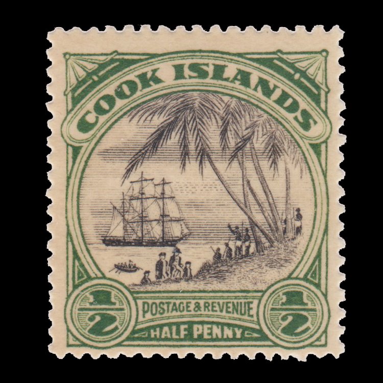 BRITISH COOK ISLANDS. SCOTT # 91. YEAR 1933 - 36. UNUSED