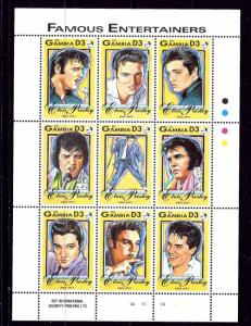 Gambia 1397 NH 1993 Elvis Presley Sheet of 9