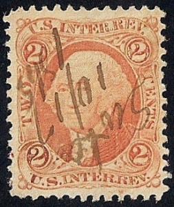 #R15C 2 cents U.S. Internal Revenue 1865 Stamp used VF