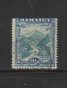 JAMAICA #107 1932 2 1/2p KING GEORGE VI & SCENE NEAR CASTLETON F-VF USED d