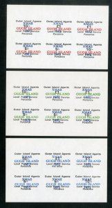 Gugh Island local Stamps Lot of 9 sheets NH 3 different sets scarce 
