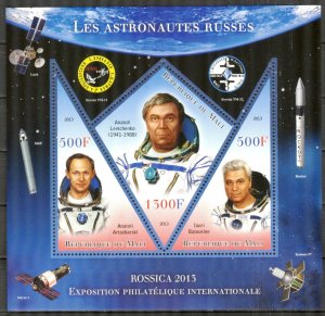 Mali 2013 Space Rossica -2013 Russian Astronauts XXXVI Sheet MNH