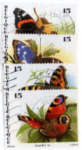 BELGIUM 1477-81 USED BIN $1.00 BUTTERFLIES