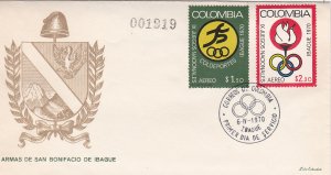 Colombia # C527-528, National Youth Games, First Day Cover