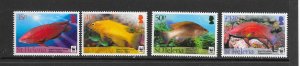 FISH - ST HELENA  #1035-8  WWF HOGFISH (SINGLES)  MNH