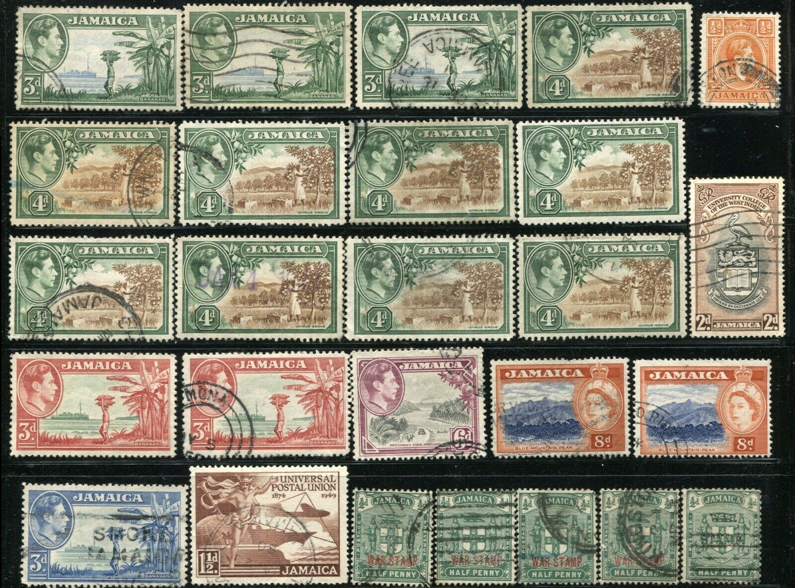 JAMAICA Postage British Commonwealth Stamp Collection Used Mint LH / HipStamp