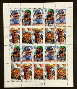 3083-3086   Folk Heroes    MNH 32 c sheet of 20  FV $6.40  Issued in 1996