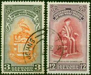 Leeward Islands 1951 BWI Uni Set of 2 SG123-124 V.F.U (8)