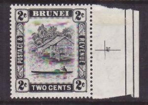 Brunei-Sc#63, SG 80ab- id7-unused og NH 2c River Scene-Canoes-guide mark in selv