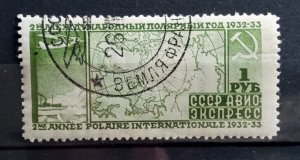 Russia 1932 2nd int Polar year used, green  C35  condition as seen