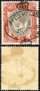 South Africa BF8 5/- Red-brown and Grey-brown