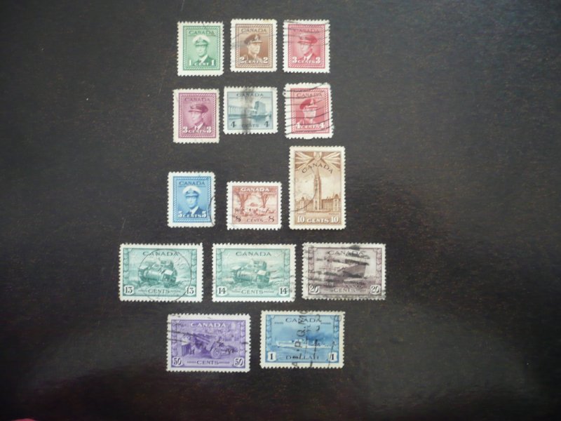 Stamps - Canada - Scott# 249-262 - Used Set of 14 Stamps