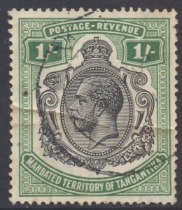 Tanganyika Scott 39 - SG102, 1927 George V 1/- used filler