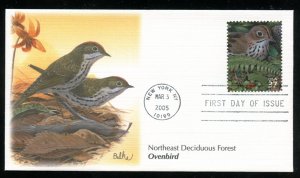 US 3899h Northeast Deciduous Forest Ovenbird UA Fleetwood cachet FDC