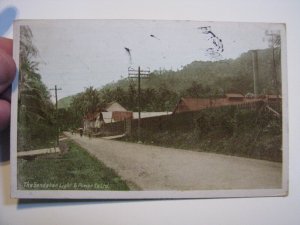 British North Borneo Postcard 1930 Sandakan Postmark Light & Power Co