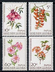 PAPUA NEW GUINEA - 1966 - Flowers - Perf 4v Set - Mint Never Hinged