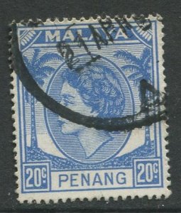 STAMP STATION PERTH Penang #37 QEII Definitive Used 1954-1955