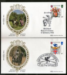 Great Britain 1984 College of Arms Knights at Arms Horse Coat of Arms Benham ...