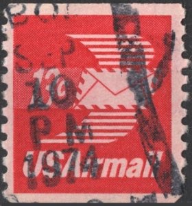 SC#C83 13¢ Winged Envelope Coil Single (1973) Used