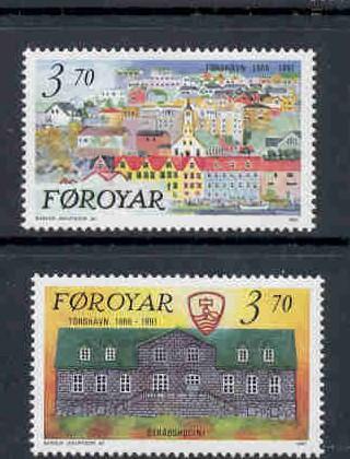 Faroe Islands Sc 222-3 1991 Torshaven stamp set mint NH