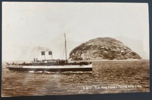 1929 Campbeltown England Real Picture Postcard Cover To Canada TS King Edward