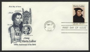 #2065 20c Martin Luther, Artmaster FDC **ANY 4=FREE SHIPPING**
