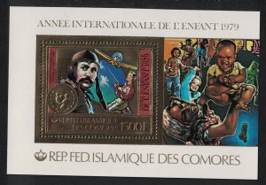 Comoro Is. L. Bleriot Airplane MS on GOLDEN FOIL 1979 MNH MI#Block 224A