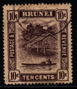 BRUNEI SG42 1912 10c PURPLE/YELLOW FINE USED