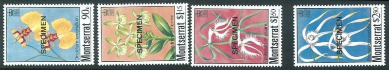 70721 -  MONTSERRAT - STAMP : FLOWERS 4 values MNH - Overprinted SPECIMEN