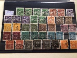 Sweden 1920 to 1921  used stamps A12937