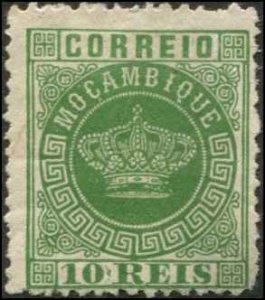 Portuguese Mozambique SC# 3 Portugese Crown 10r MH corner thin