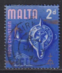 Malta 315 Proto-Christian Lamp, Roman Temple, Chrismon 1965