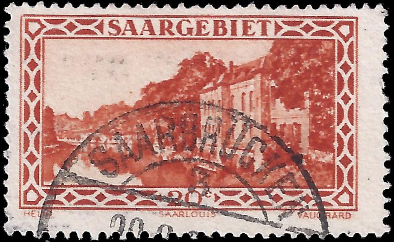 Germany-Saar 1927 Sc 122 uvg-f