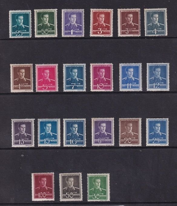 Romania   MNH  1940-1945  King Michael  21 different stamps