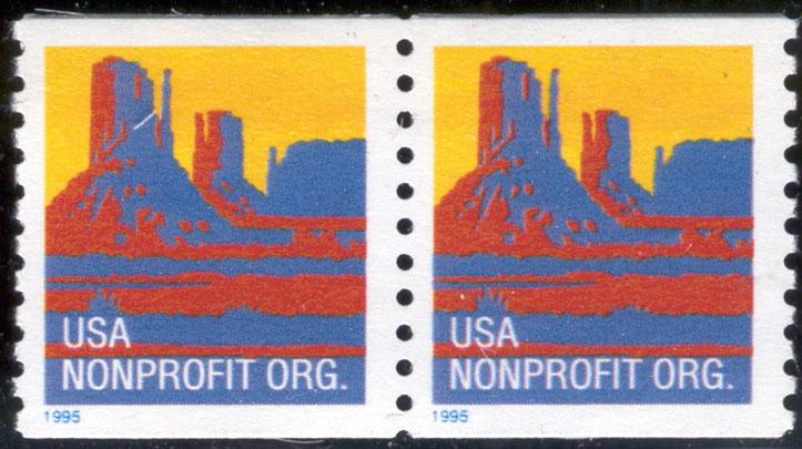 SC#2902 (5¢) Butte Coil Pair (1995) MNH