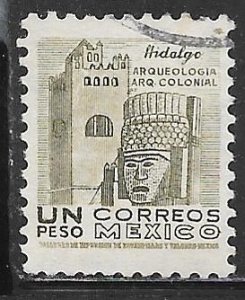 Mexico 882: 1p Convent/head, Hidalgo, used, VF