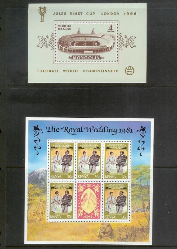 WORLDWIDE (190) Souvenir Sheets & Mini-Sheets ALL Mint Never Hinged