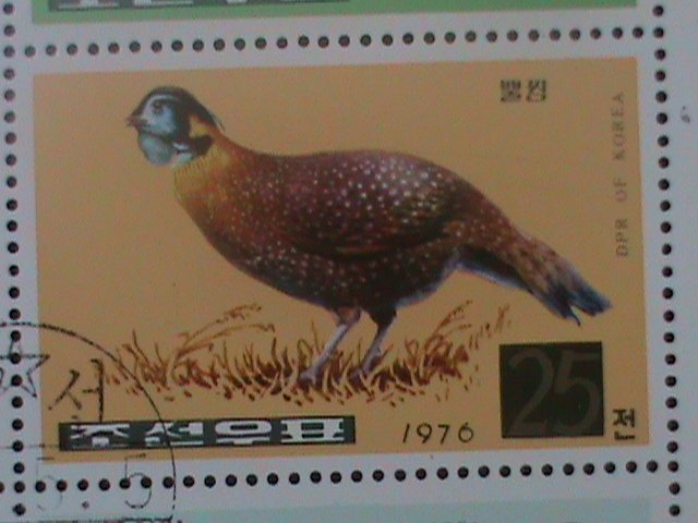 ​KOREA-1976-SC#1466A LOVELY KOREAN PHEASANTS CTO -SHEET- VF LAST ONE  CTO SHEET