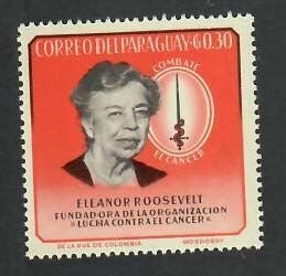 Paraguay; Scott 830; 1964; Unused; NH; Eleanor Roosevelt