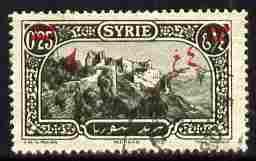 Syria 1928 Surcharged 4p on 0p25 olive (surch in red), fi...