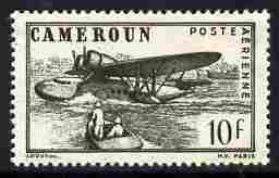 Cameroun 1941 Sikorsky S-43 Flying Boat 10f greenish-blac...