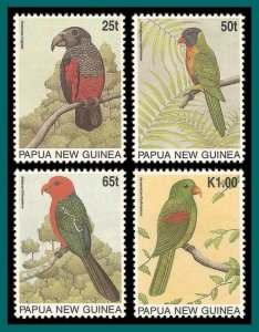 Papua New Guinea 1996 Parrots, MNH #889-892,SG776-SG779