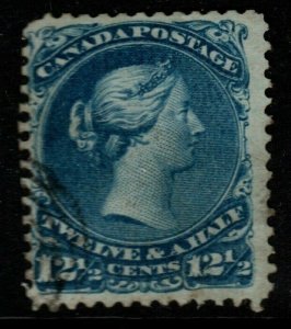 CANADA SG51 1868 12½c BRIGHT BLUE USED