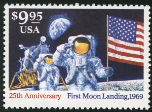 US #2842 $9.95 Moon Landing high value, VF/XF mint never hinged, stock photo,...